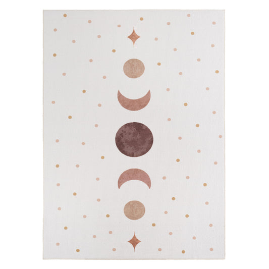 Kinderteppich Coco 1136 Sonne-Mond-Sterne Creme in 4 Größen