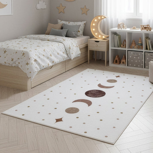 Kinderteppich Coco 1136 Sonne-Mond-Sterne Creme in 4 Größen