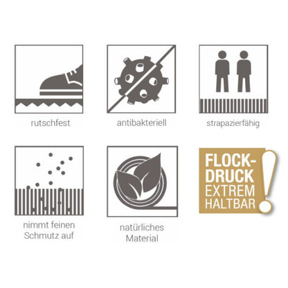 Coco Design Kokosmatte Türmatte Fußmatte 004  Welcome  45 x 75 cm