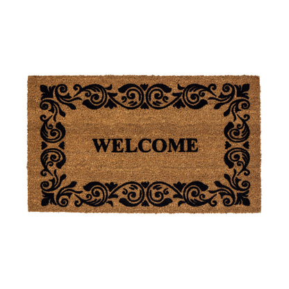Coco Design Kokosmatte Türmatte Fußmatte 004  Welcome  45 x 75 cm