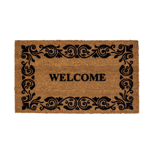 Coco Design Kokosmatte Türmatte Fußmatte 004  Welcome  45 x 75 cm