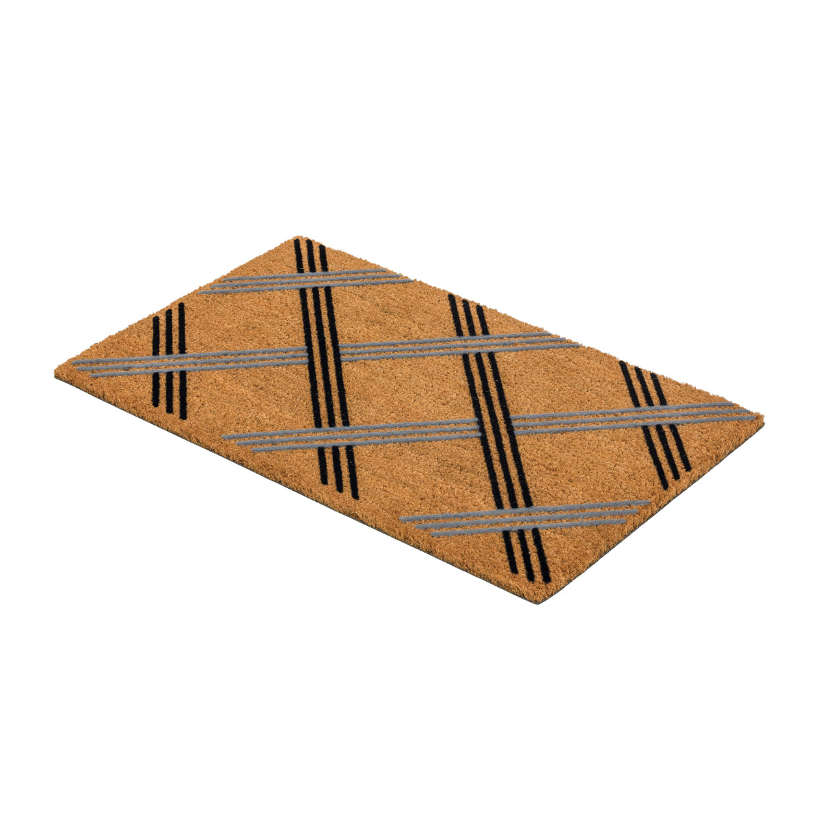 Coco Design Kokosmatte Türmatte Fußmatte 05 Karo  45 x 75 cm