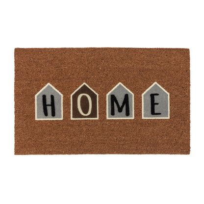 Coco Design Kokosmatte Türmatte Fußmatte 06 Home Häuser  45 x 75 cm