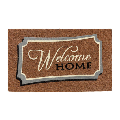 Coco Design Kokosmatte Türmatte Fußmatte 07 Welcome Home  45 x 75 cm