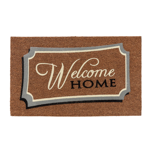 Coco Design Kokosmatte Türmatte Fußmatte 07 Welcome Home  45 x 75 cm