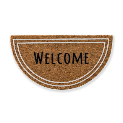 Coco Design Kokosmatte Türmatte Fußmatte 040 Welcome 40 x 75 cm halbrund