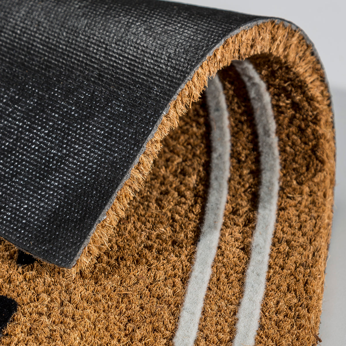 Coco Design Kokosmatte Türmatte Fußmatte 040 Welcome 40 x 75 cm halbrund