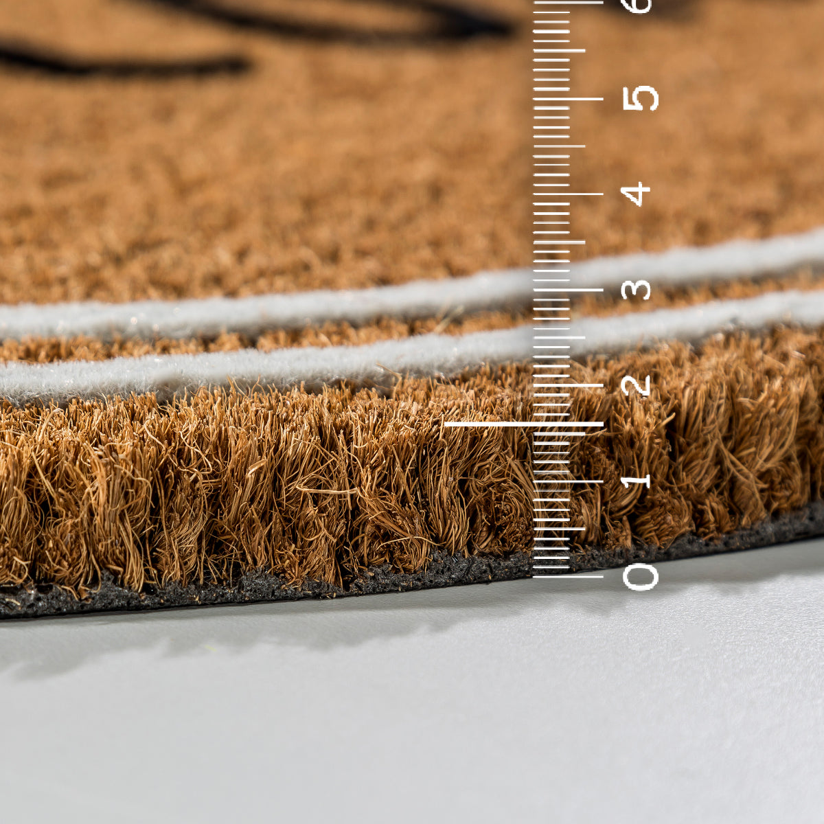 Coco Design Kokosmatte Türmatte Fußmatte 040 Welcome 40 x 75 cm halbrund