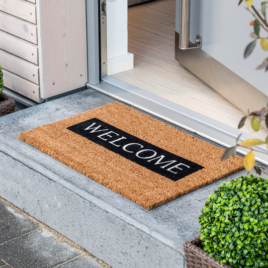 Coco Design Kokosmatte Türmatte Fußmatte 114  Welcome  40 x 60 cm