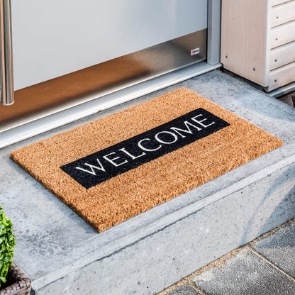 Coco Design Kokosmatte Türmatte Fußmatte 114  Welcome  40 x 60 cm