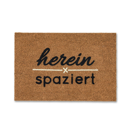 Coco Design Kokosmatte Türmatte Fußmatte 119 herein spaziert  40 x 60 cm