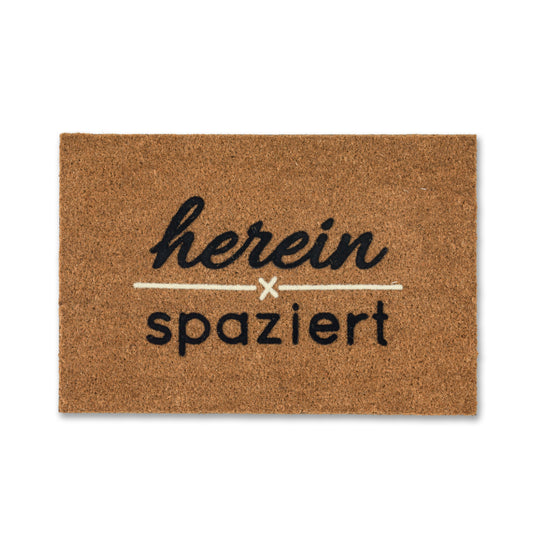 Coco Design Kokosmatte Türmatte Fußmatte 119 herein spaziert  40 x 60 cm