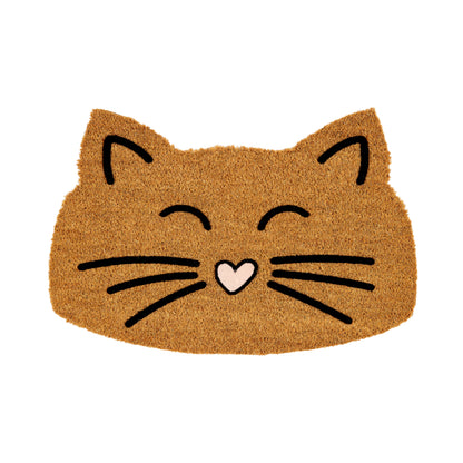 Coco Design Kokosmatte Türmatte Fußmatte 120 Katze 40 x 60 cm Formschnitt