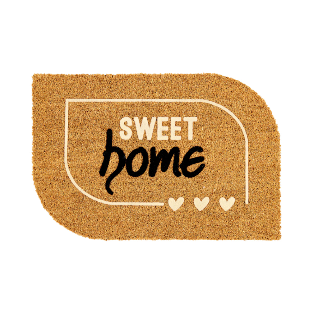 Coco Design Kokosmatte Türmatte Fußmatte 121 Sweet Home 40 x 60 cm Formschnitt