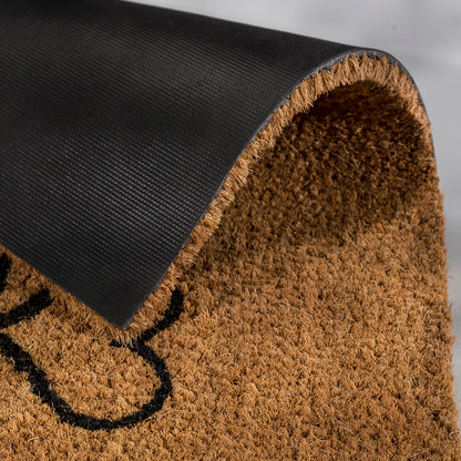 Coco Smart Fußmatte Kokos Herz 001 halbrund 40 x 60 cm