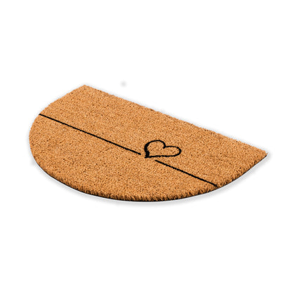 Coco Smart Fußmatte Kokos Herz 001 halbrund 40 x 60 cm