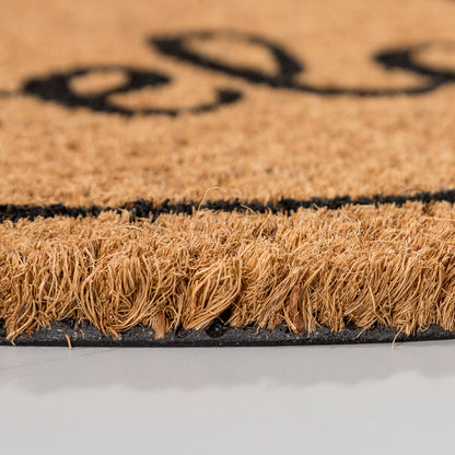 Coco Smart Kokos Vorleger  Welcome Herz 002 halbrund  40 x 60 cm