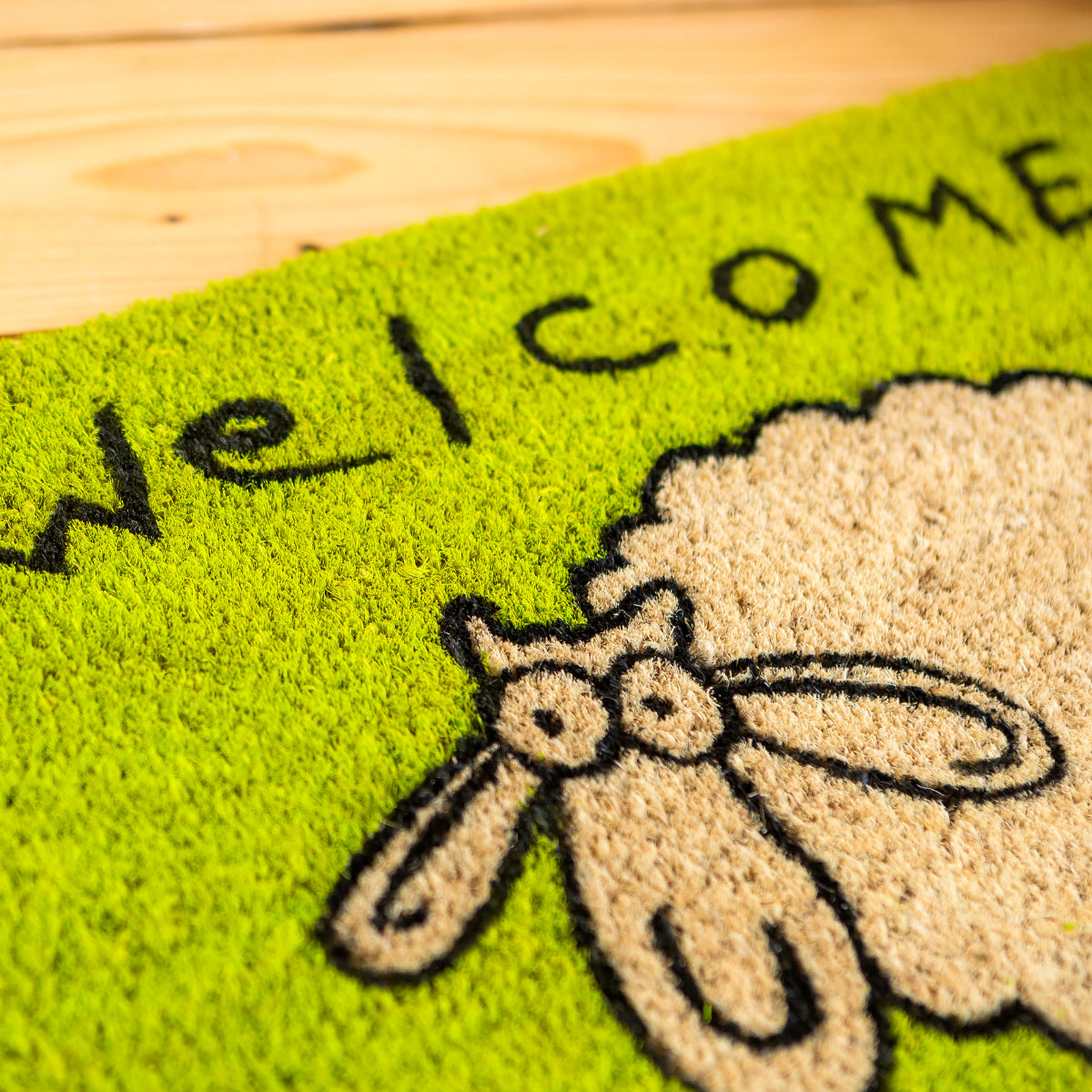 Coco Style Kokosmatte Türmatte Fußmatte 08 Welcome Schaf  40 x 60 cm