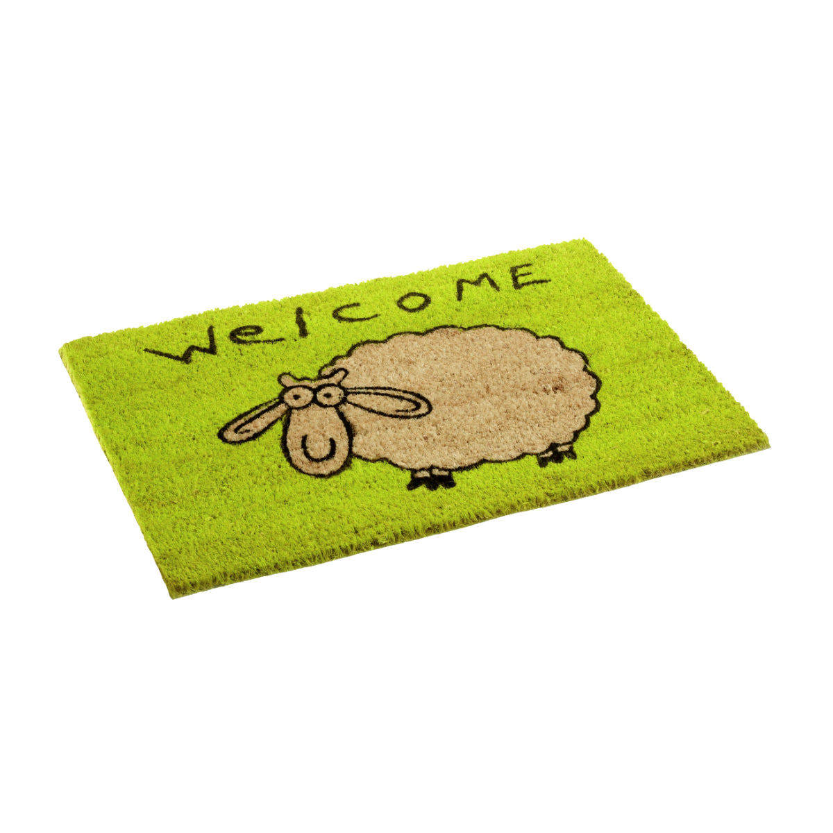 Coco Style Kokosmatte Türmatte Fußmatte 08 Welcome Schaf  40 x 60 cm