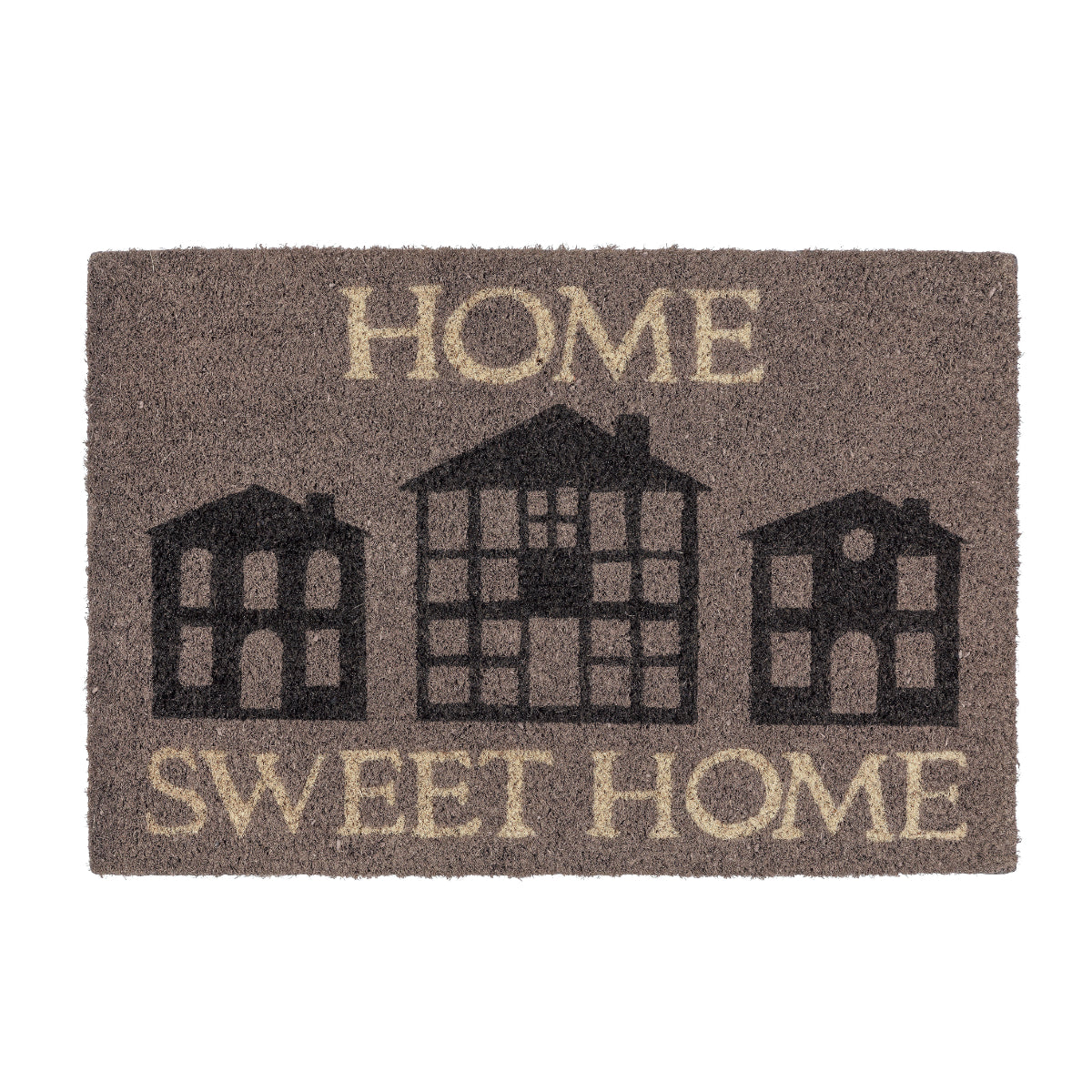 Coco Style Kokosmatte Türmatte Fußmatte 010 Home Sweet Home grau 40 x 60 cm