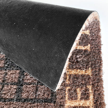 Coco Style Kokosmatte Türmatte Fußmatte 010 Home Sweet Home grau 40 x 60 cm