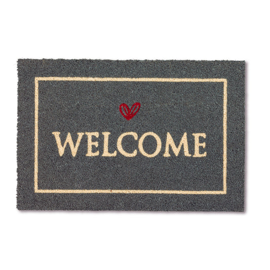 Coco Style Kokosmatte Türmatte Fußmatte 012 Welcome  40 x 60 cm