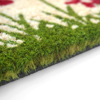 Coco Style Kokosmatte Türmatte Fußmatte 014 Blumenwiese  25 x 75