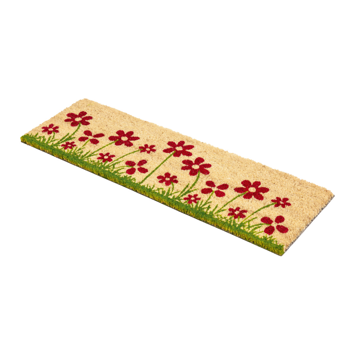 Coco Style Kokosmatte Türmatte Fußmatte 014 Blumenwiese  25 x 75