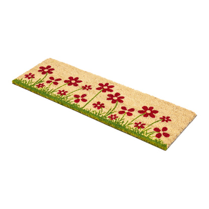 Coco Style Kokosmatte Türmatte Fußmatte 014 Blumenwiese  25 x 75