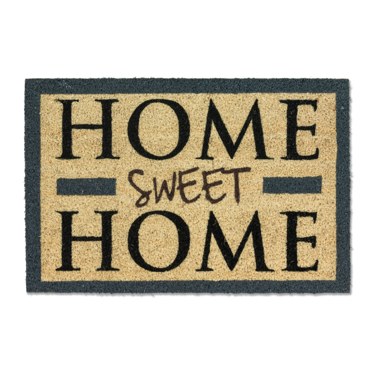 Coco Style Kokosmatte Türmatte Fußmatte 016 Schriftzüge grau  40 x 60 cm