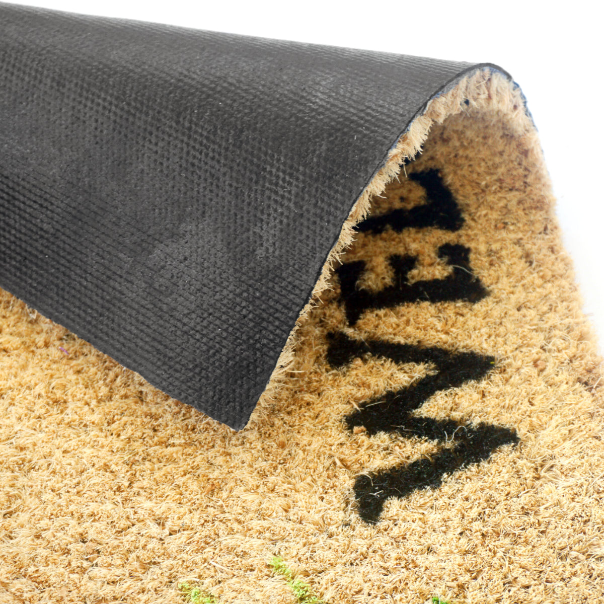 Coco Style Kokosmatte Türmatte Fußmatte 019 Welcome Lavendel  25 x 75 cm