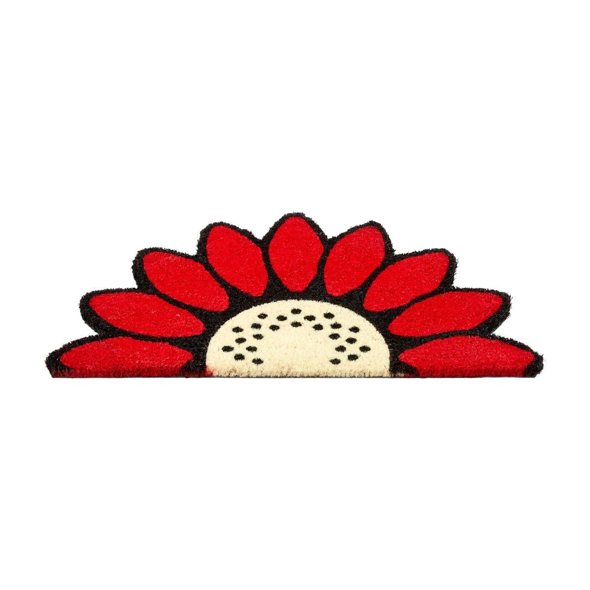 Coco Style Kokosmatte Türmatte Fußmatte 027 Blume Rot Form