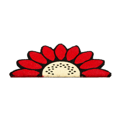 Coco Style Kokosmatte Türmatte Fußmatte 027 Blume Rot Form