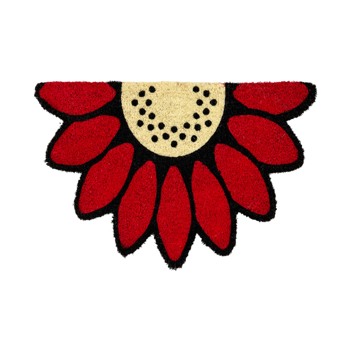 Coco Style Kokosmatte Türmatte Fußmatte 027 Blume Rot Form