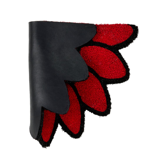 Coco Style Kokosmatte Türmatte Fußmatte 027 Blume Rot Form