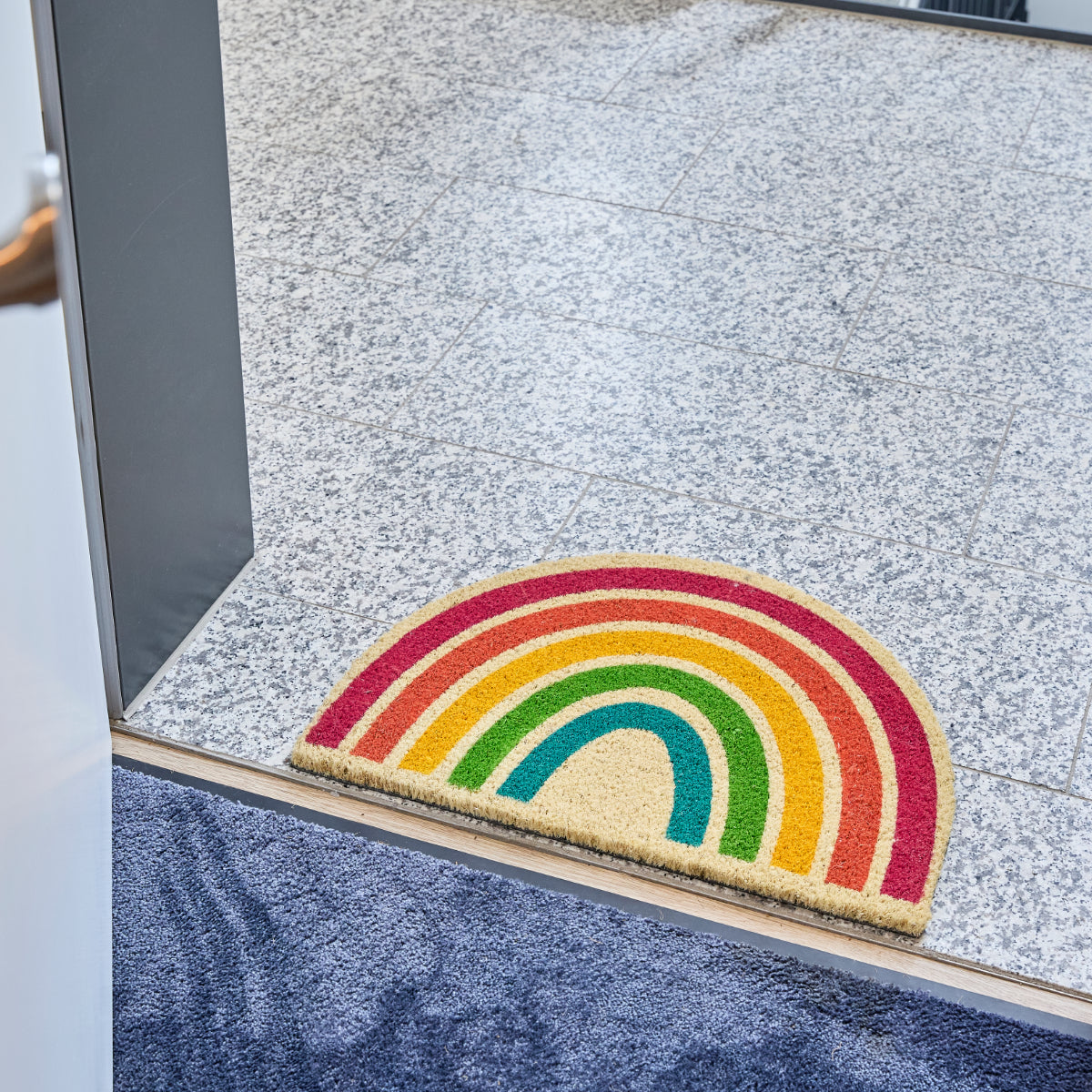 Coco Style Kokosmatte Türmatte Fußmatte 030 Regenbogen Form