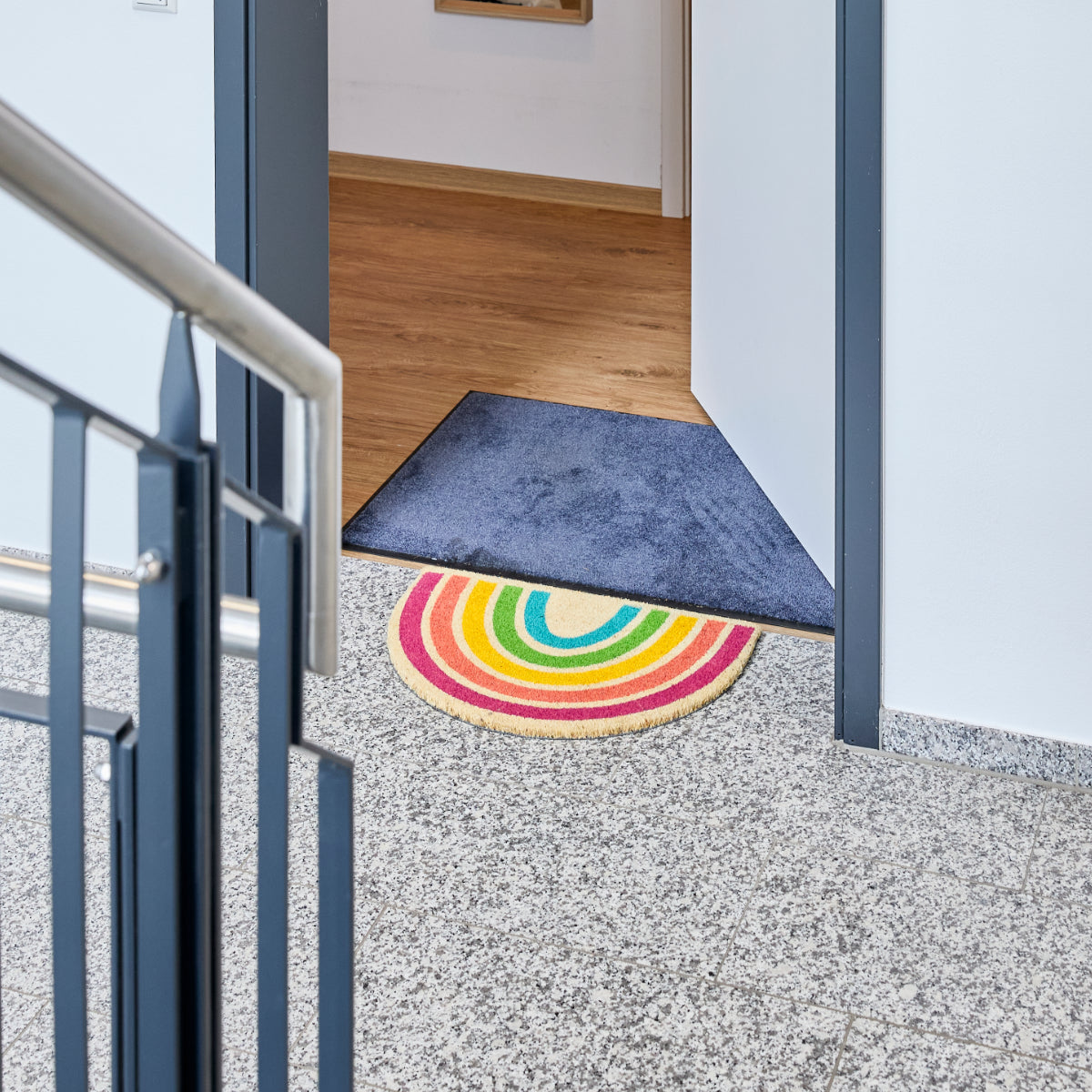 Coco Style Kokosmatte Türmatte Fußmatte 030 Regenbogen Form