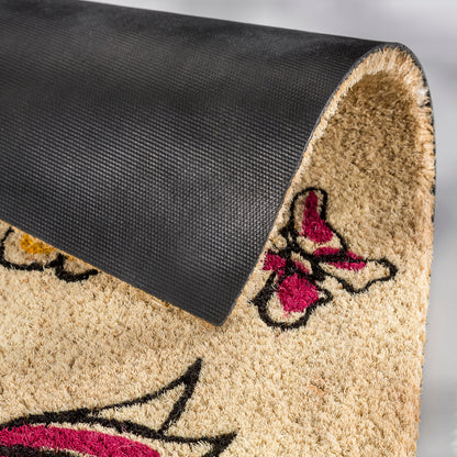 Coco Style Kokosmatte Türmatte Fußmatte 904 Blumen 40 x 60 cm