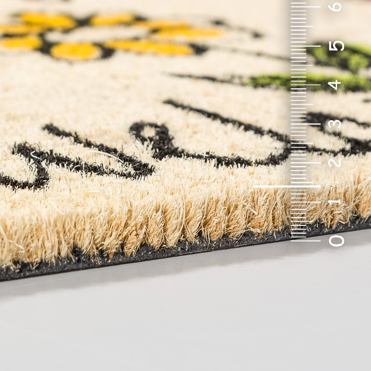 Coco Style Kokosmatte Türmatte Fußmatte 904 Blumen 40 x 60 cm