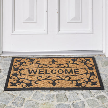 Kokosmatte Coco Deluxe Light D.01 Relief Welcome 45 x 75 cm