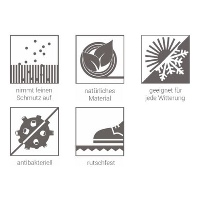 Kokosmatte Coco Deluxe Light D.03 Relief halbrund 45 x 75 cm