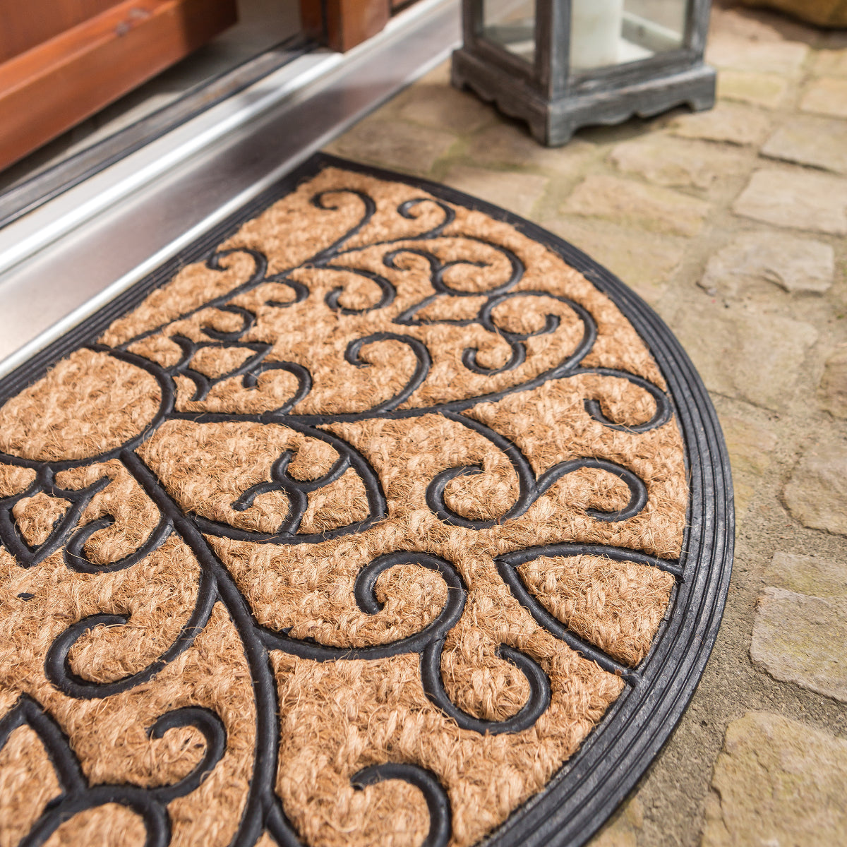 Kokosmatte Coco Deluxe Light D.03 Relief halbrund 45 x 75 cm