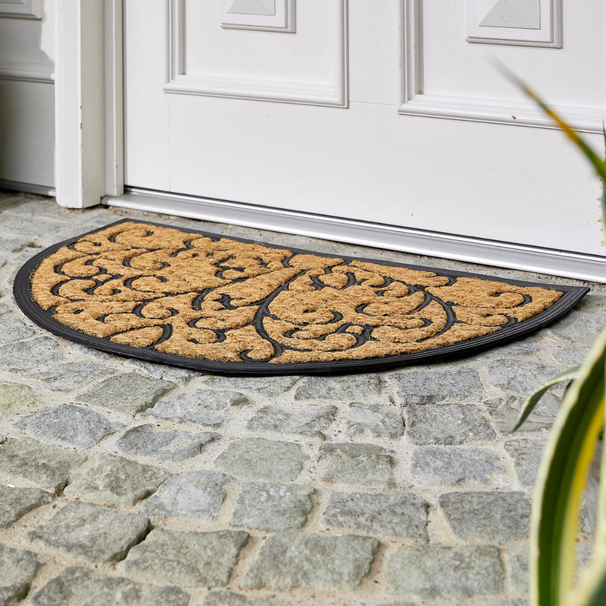 Kokosmatte Coco Deluxe Light D.03 Relief halbrund 45 x 75 cm