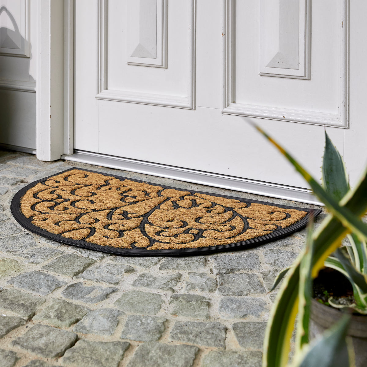 Kokosmatte Coco Deluxe Light D.03 Relief halbrund 45 x 75 cm