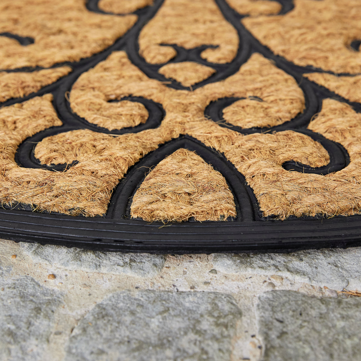 Kokosmatte Coco Deluxe Light D.03 Relief halbrund 45 x 75 cm