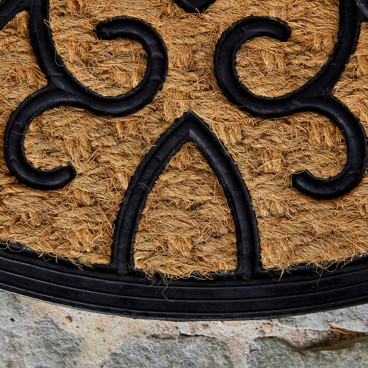 Kokosmatte Coco Deluxe Light D.03 Relief halbrund 45 x 75 cm