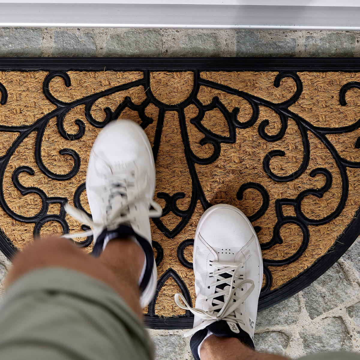 Kokosmatte Coco Deluxe Light D.03 Relief halbrund 45 x 75 cm