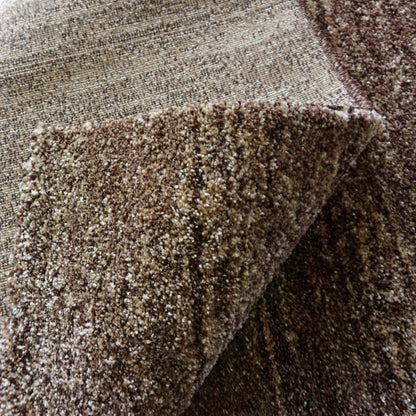 Samoa braun – D.150 C.060 WM Web-Teppich  - Hochflor Uni - nach Maß, gekettelt