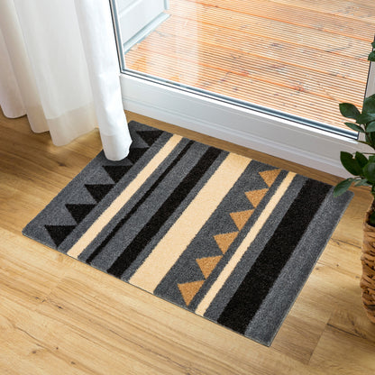 Miabella Schmutzfangmatte D 714 C 040 Streifen Grau-Braun in 2 Größen