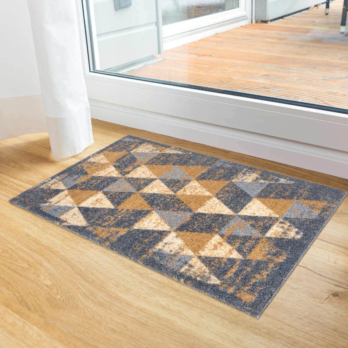 Miabella Schmutzfangmatte D 716 C 040 Dreiecke Grau-Braun in 3 Größen
